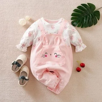 Fluffy Winter Baby Romper