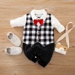 Chill-Free Baby Romper (Including Red bow Tie)