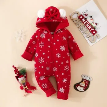Frost Bear Hoodie Romper
