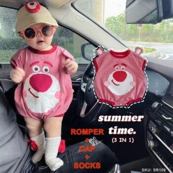 Everyday Cotton Romper(Romper+Cap+Socks)