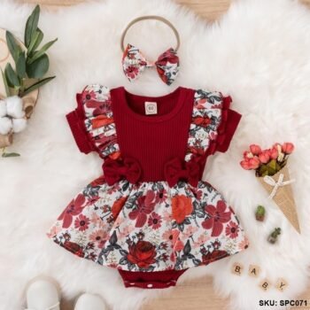 Baby Frock Romper (including Hair Band)
