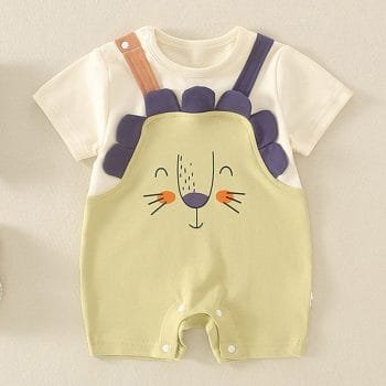 Soft Cotton Lion Romper