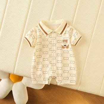 Organic Cotton Bear Romper