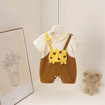Cute Giraffe Cotton Romper