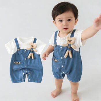 Cute Bear Doll Romper
