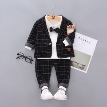 Little Gentleman Plaid Suit Set