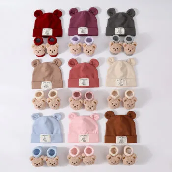 Baby Bear Soft Hat + Knitted Socks