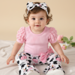 Baby Pink Cow (Keeper+Pant+Head Band)