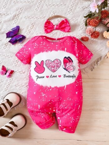 Baby Girl Romper (with Headband)