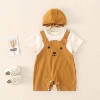 Baby Bear Romper (with cap)