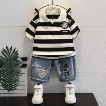 Kids Polo Denim Set