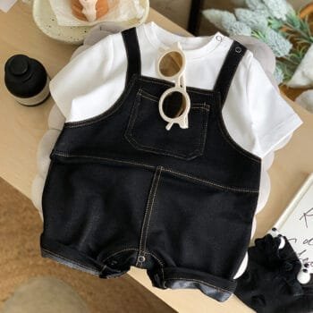 Baby Gentleman Suspender Suit Romper