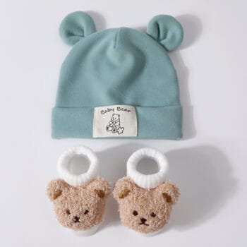 Baby Bear Soft Hat + Knitted Socks