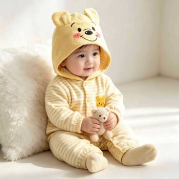 Cute Pooh Hoodie Romper