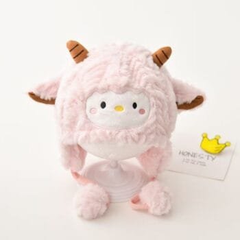 Pink Cuddly Sheep Hat