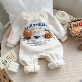 Cute Bear Warm Winter Romper